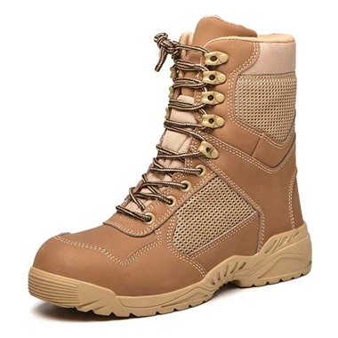 Sivatagi biztonsági Szúrásgátló Kopásálló, magas vágású munkavédelmi munkacipő