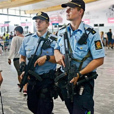 Norvégia többkamerás rendőri kiképző biztonsági őr egyenruha